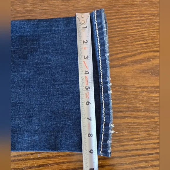 NWT! Miss Me Dark Wash Jeans with Embroidered Longhorn Pocket Size 30/34 - Picture 6 of 7